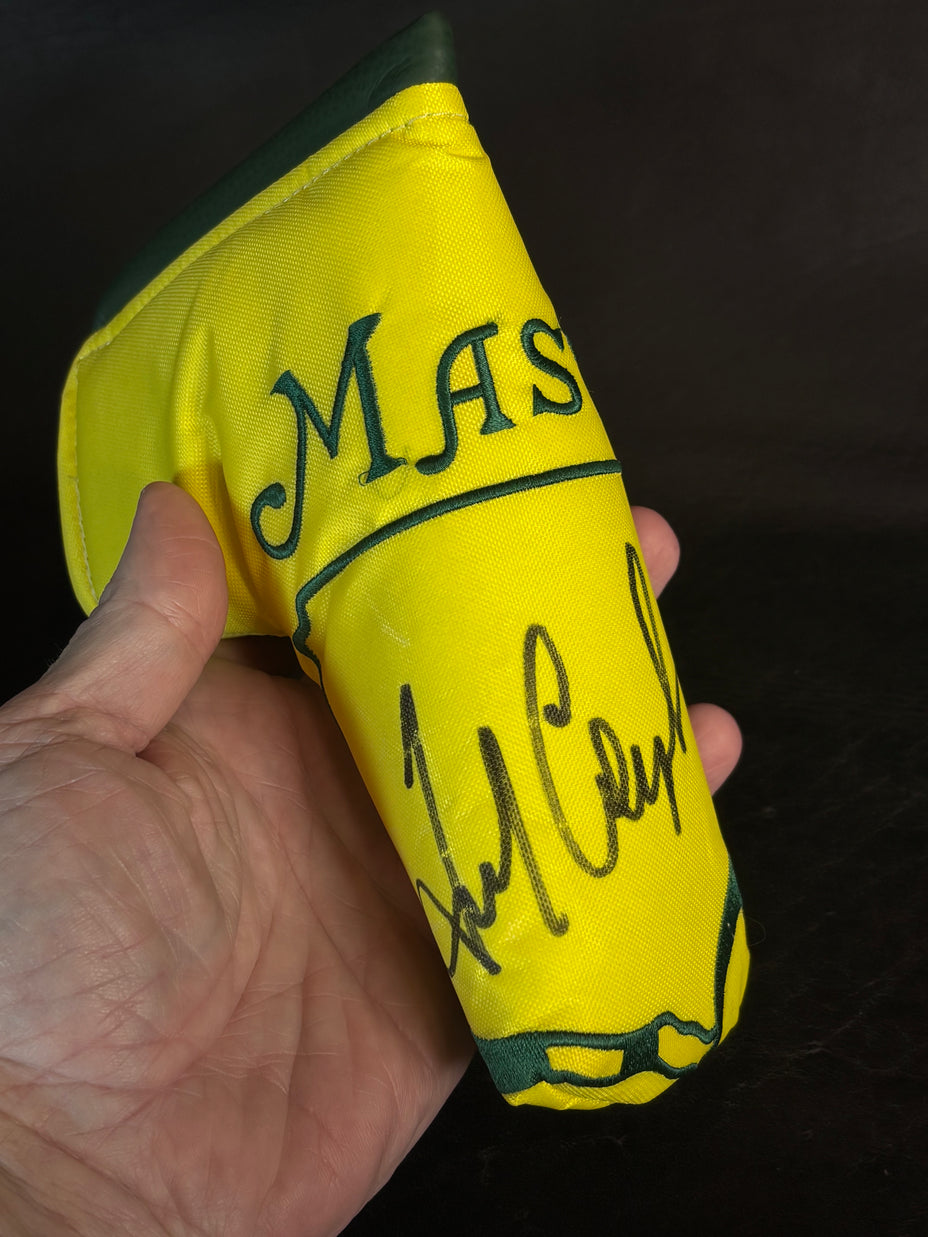 1992 Fred Couples signed Masters Standard Blade Headcover by Flag Gear